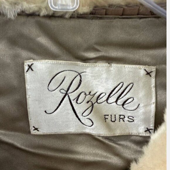 Vintage Blonde Mink Real Fur Coat Jacket Women Medium Cream Ivory Glam Mobwife - Picture 9 of 9